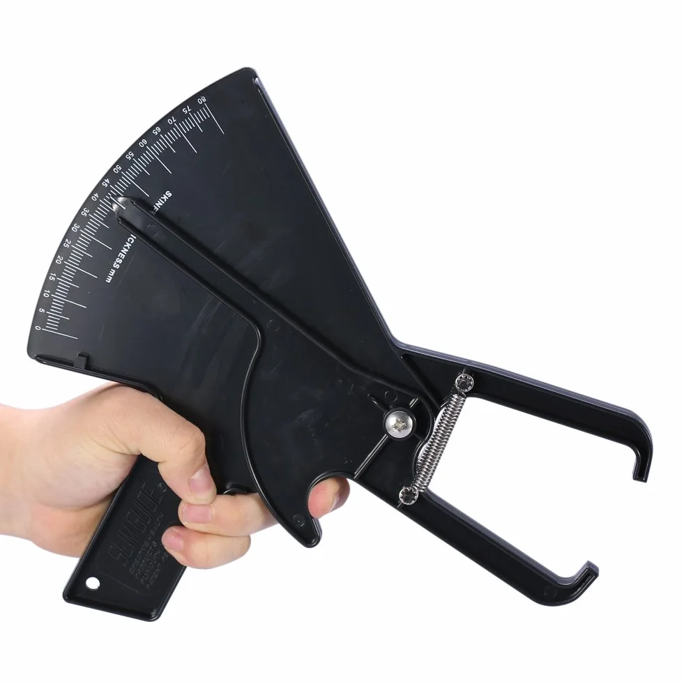 Personal Skinfold Caliper 2 kolory 0 – 80 mm pomiar tłuszczu Skinfold Caliper Measure Tester [czarny], suwmiarka pomiarowa tkanki tłuszczowej, narzędzia