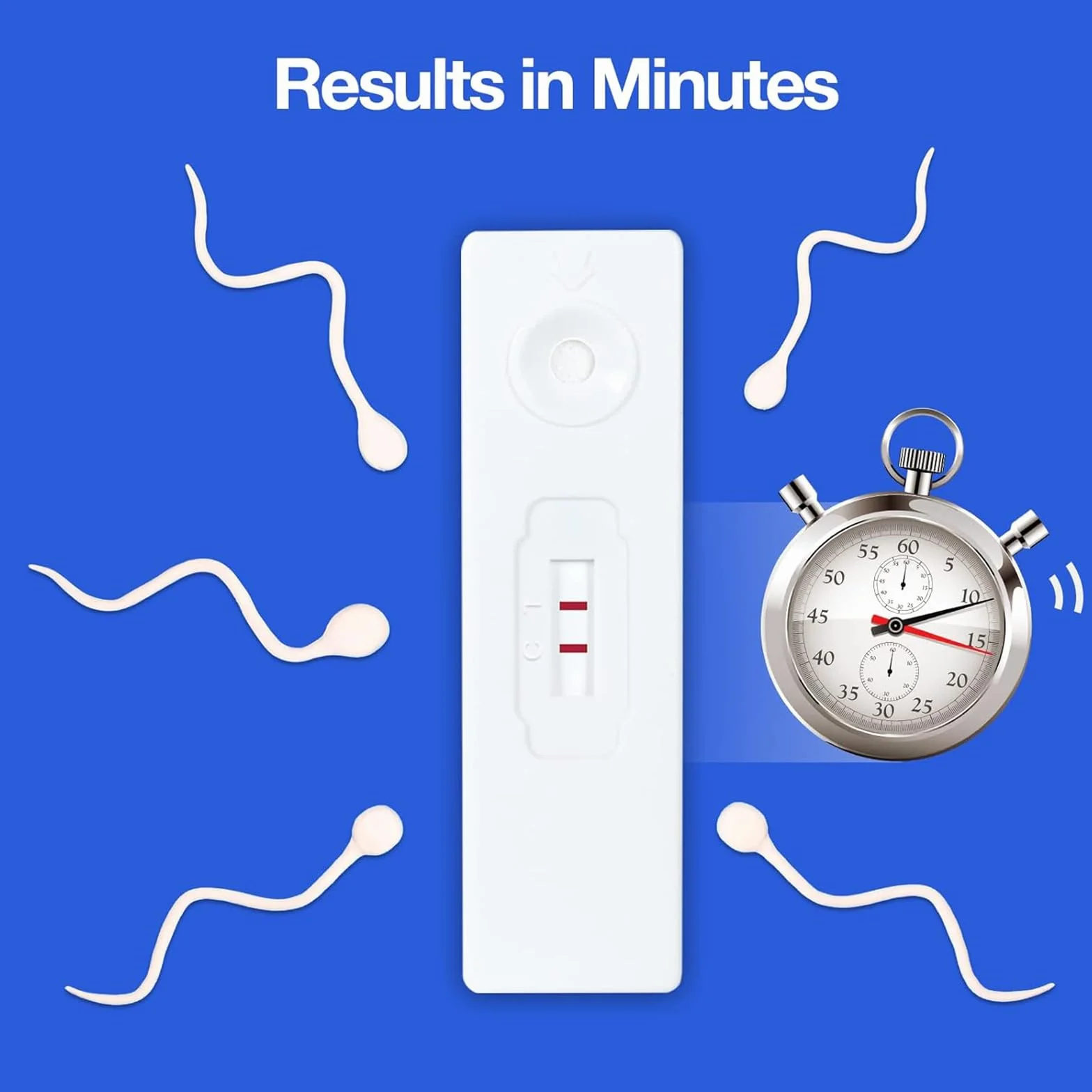 Easy@Home Test płodności męskiej: test nasienia Analiza jakości nasienia wskazuje prawidłową lub niską liczbę plemników