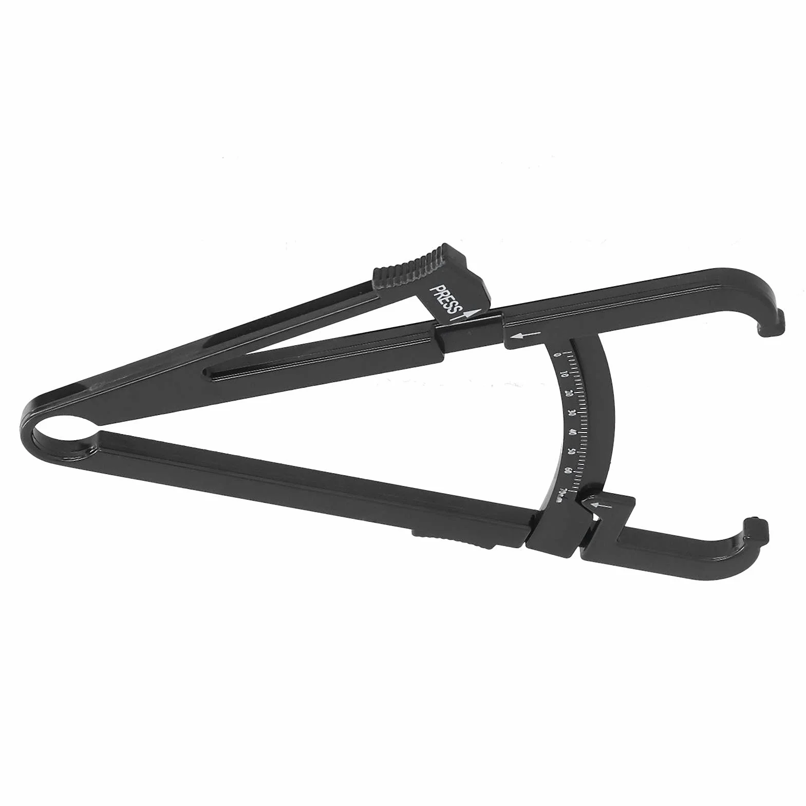 Skinfold Caliper, Fat Measurement Tool Body Fat Caliper, odporność na korozję, do pomiaru tkanki tłuszczowej (czarne centymetrowe siodełko tłuszczowe)