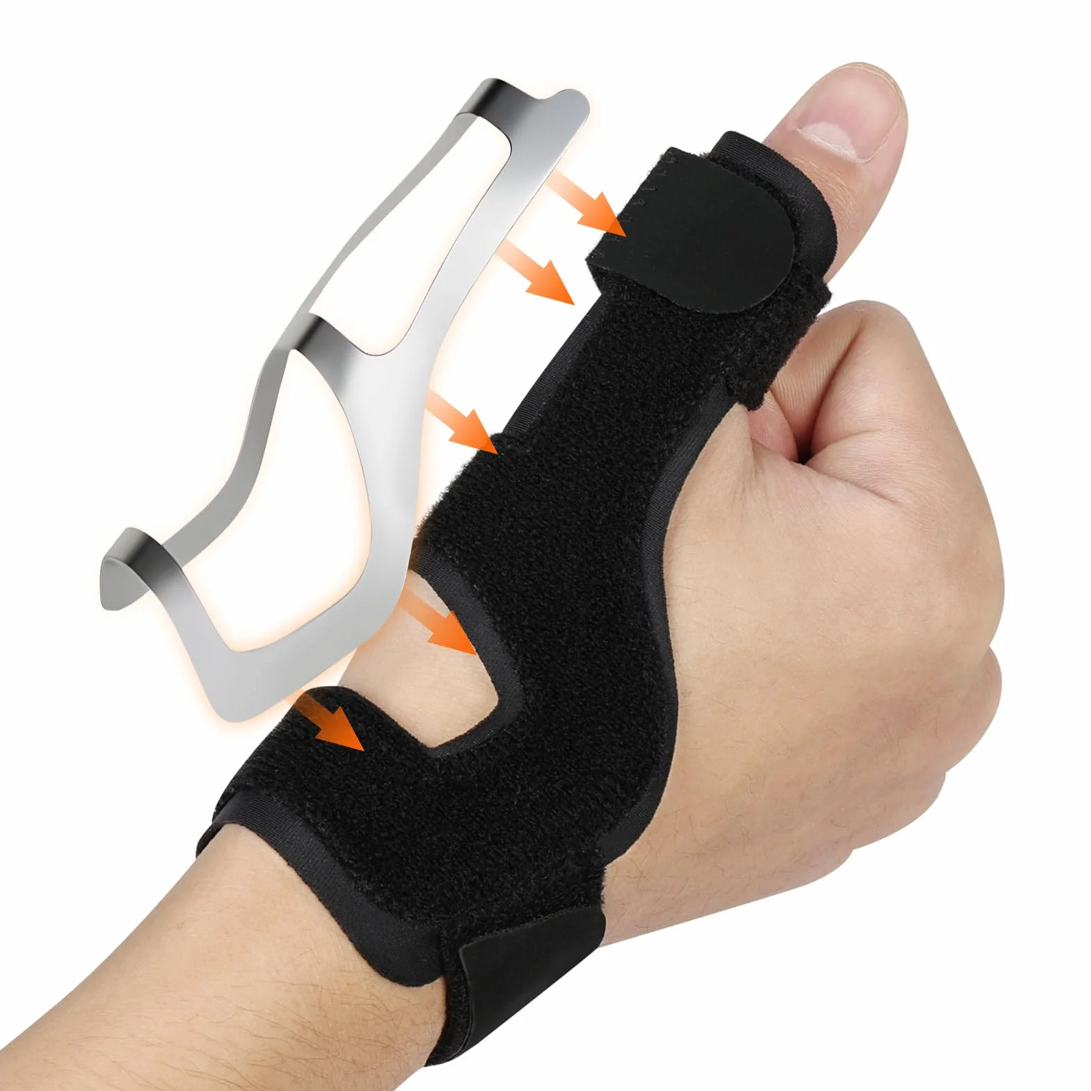 Beugo Nadgarstek Zapalenie ścięgna Nadgarstek, Odwracalna Szyna Kciuka, Szyna Kciuka z aluminiową płytką, Regulowane Sportowe Nadgarstki Dla Ochrony, Unisex, Lewy i Prawy Kciuk