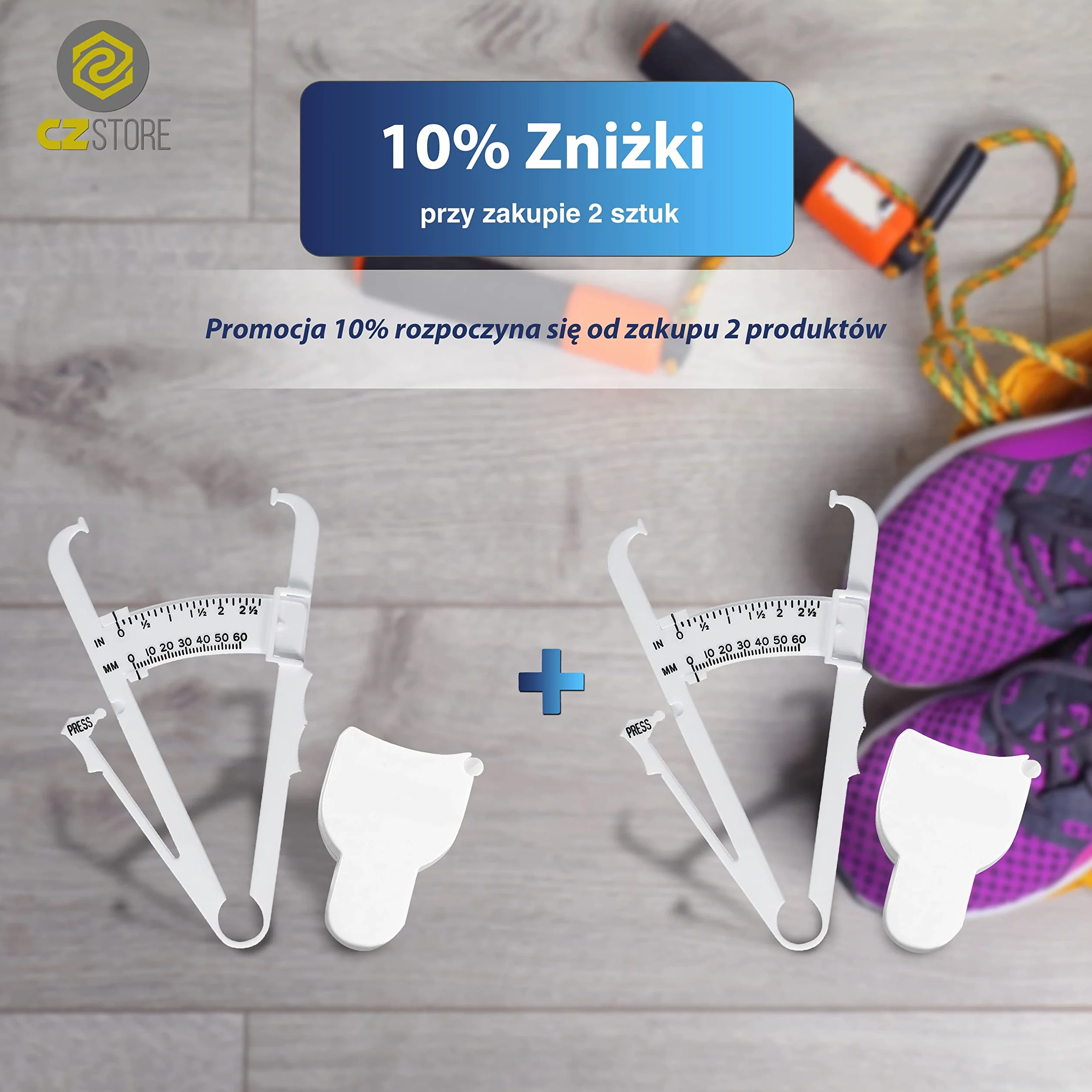 Zestaw do Pomiaru Tkanki Tłuszczowej ✮DOŻYWOTNIA GWARANCJA✮ - Fałdomierz - Kaliper - Przyrząd do Pomiaru - Kontrola Wagi Ciała - Szybki i Dokładny Pomiar Poziomu Tłuszczu w Organizmie