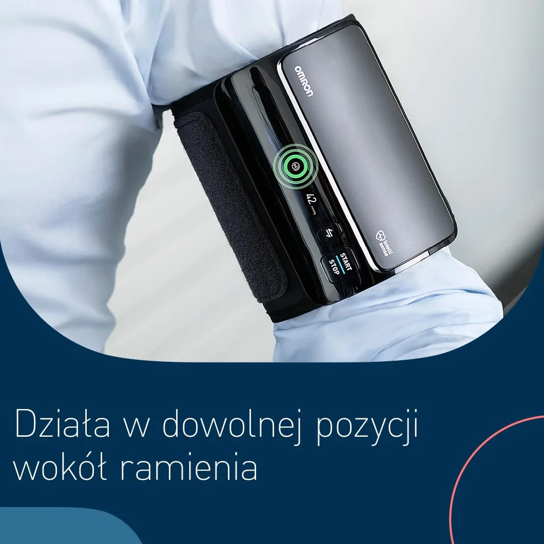 OMRON EVOLV Smart - Bezprzewodowy ciśnieniomierz naramienny z funkcją Bluetooth i bezpłatną aplikacją dla systemów iOS i Android - teraz 6 miesięcy OMRON Connect Premium za darmo