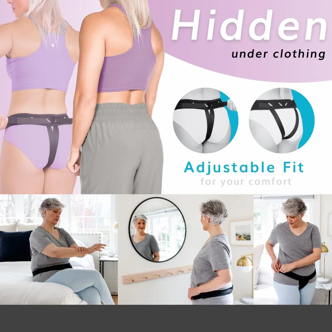 BraceAbility Pelvic Pro - Cinturón de apoyo patentado, original prolapso para el útero para mujeres que tratan la vejiga caída, prolapso uterino, varicoidades vulvares, posparto, disfunción de la