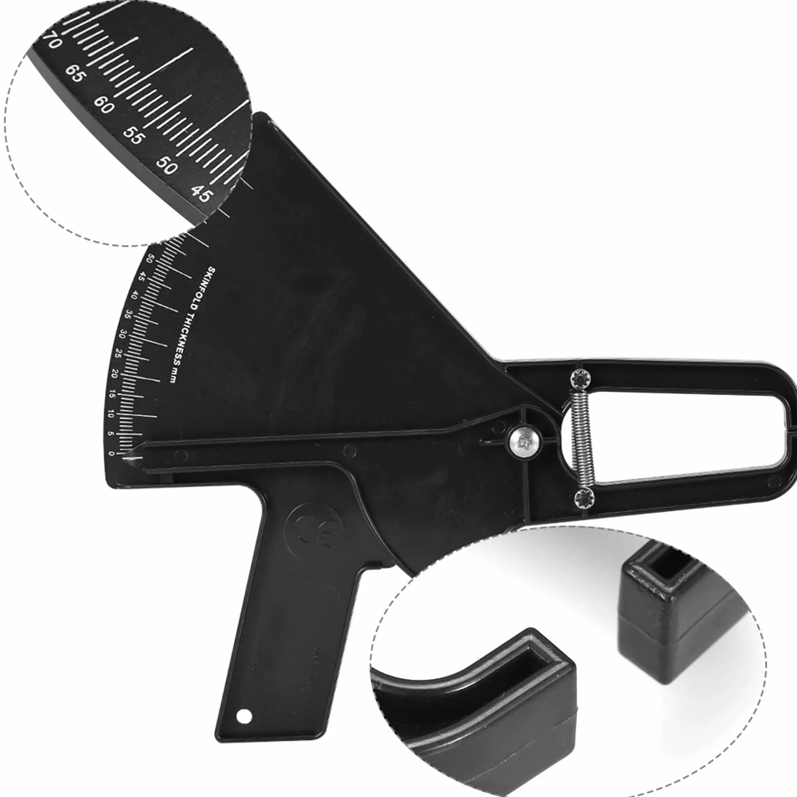 Suwmiarka do Ciała, Suwmiarka do Pomiaru Tkanki Tłuszczowej 0-80 MM, Tester do Pomiaru Utraty Wagi, Suwmiarka do Pomiaru Tkanki Tłuszczowej do Fitnessu 2 Kolory(czarny)