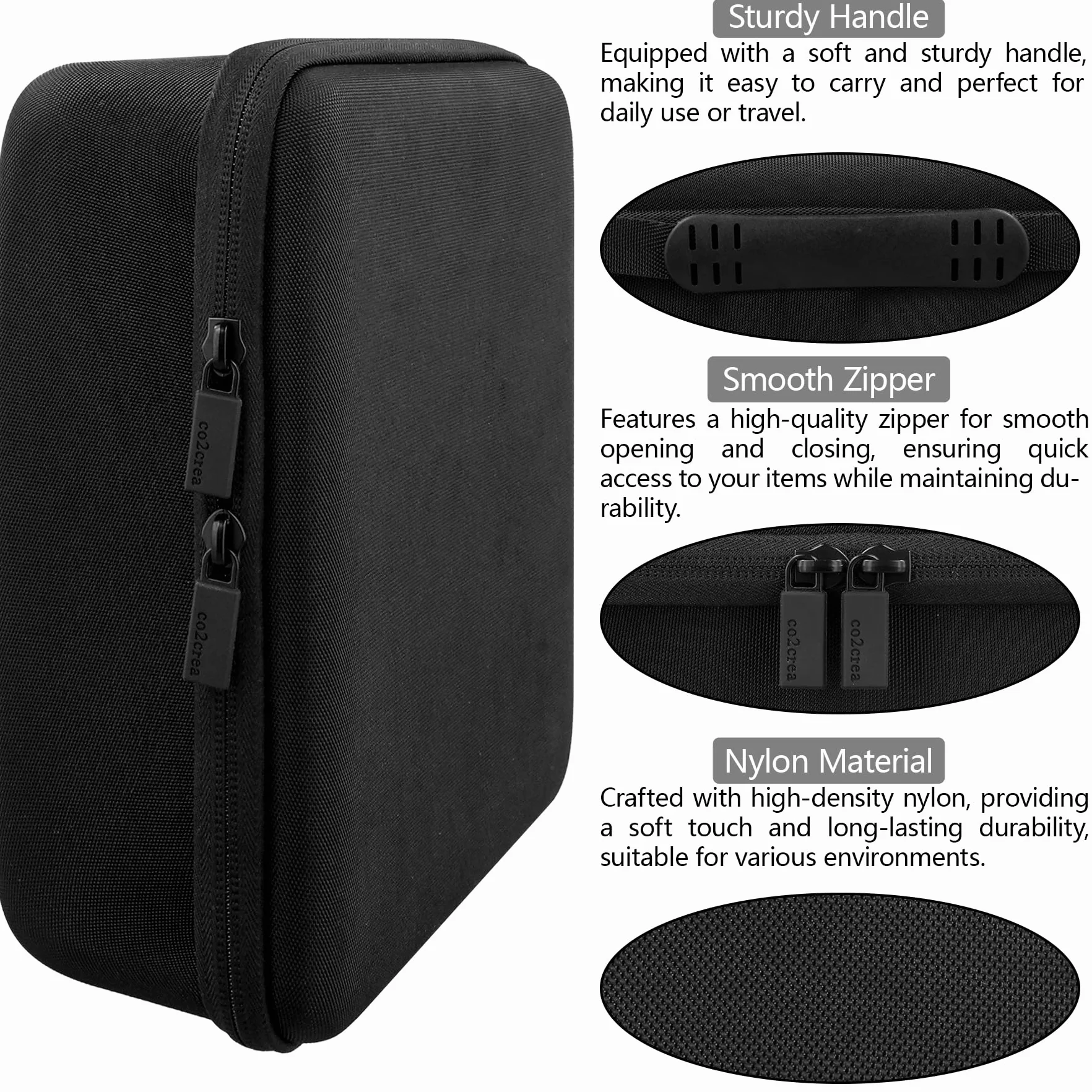 co2CREA Twarda torba do przechowywania etui podróżne do Omron X7 Smart/OMRON serii 10 BP7450 BP5350 BP5450 /M7 Intelli IT/M6 Comfort Home ciśnieniomierz ciśnienie krwi maszyna, Czarny, for Omron X7,