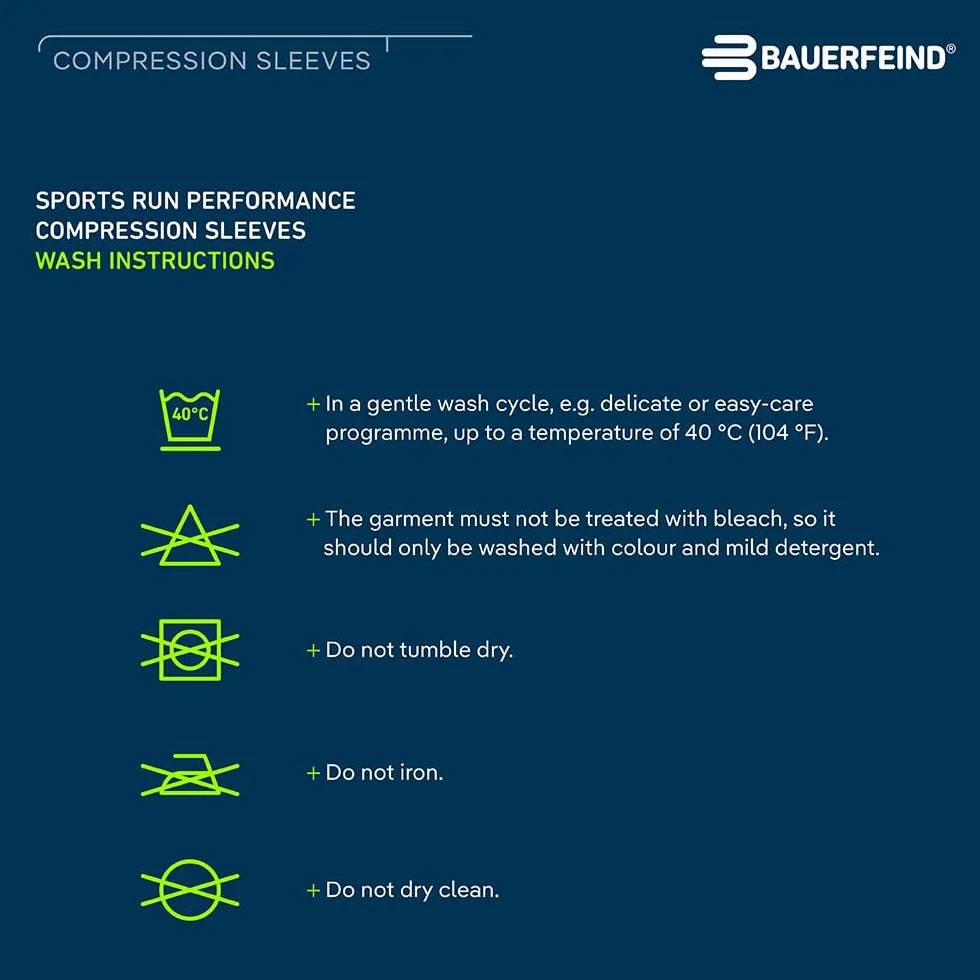 BAUERFEIND Waden Sleeves "Run Performance Compression Sleeve", 1 para bandaży na łydki z kompresją i kropkami 3D, ocieplacze na nogi