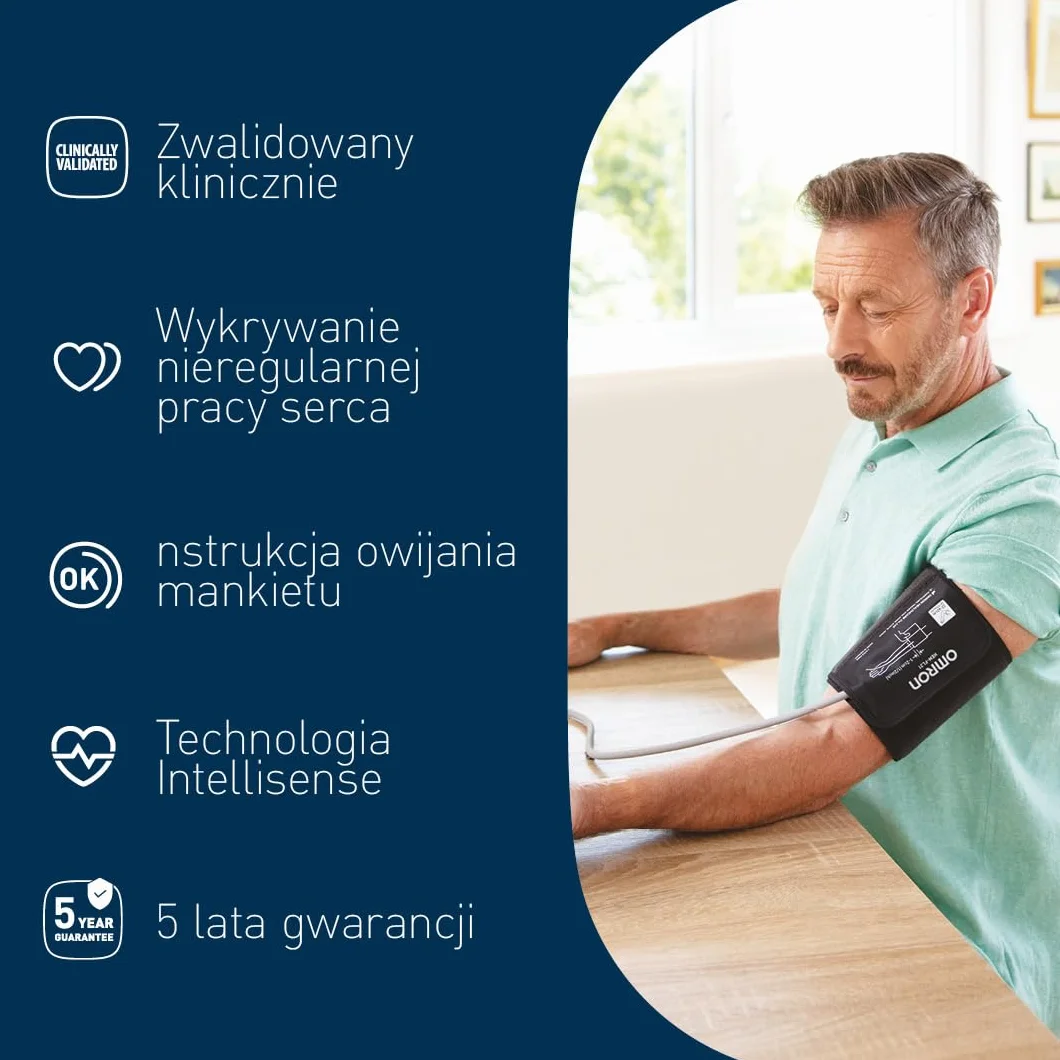 Omron X3 Comfort ciśnieniomierz – urządzenie do pomiaru ciśnienia krwi w domu – z mankietem Intelli Wrap do precyzyjnych pomiarów – "dobry" z Stiftung Warentest 09/2020