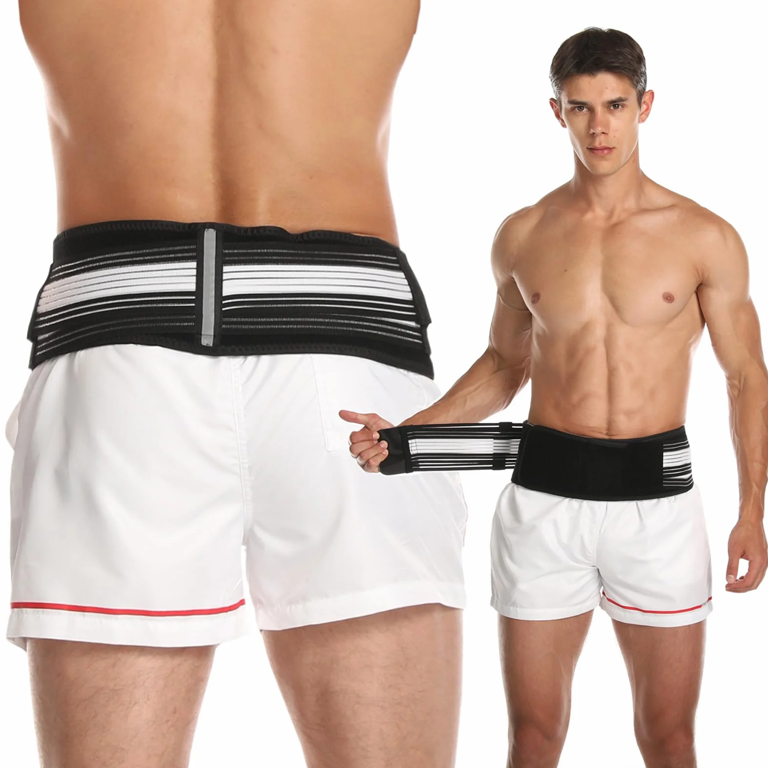 Sacroiliac Hip SI pasek ulepszona wersja szelek przegubowy dla kobiet i mężczyzn - który łagodzi rwę kulszową, potrójna siła plus, miednicę, ból dolnej części pleców i nóg, stabilizuje staw SI, antypoślizgowy i odporny na mechacenie