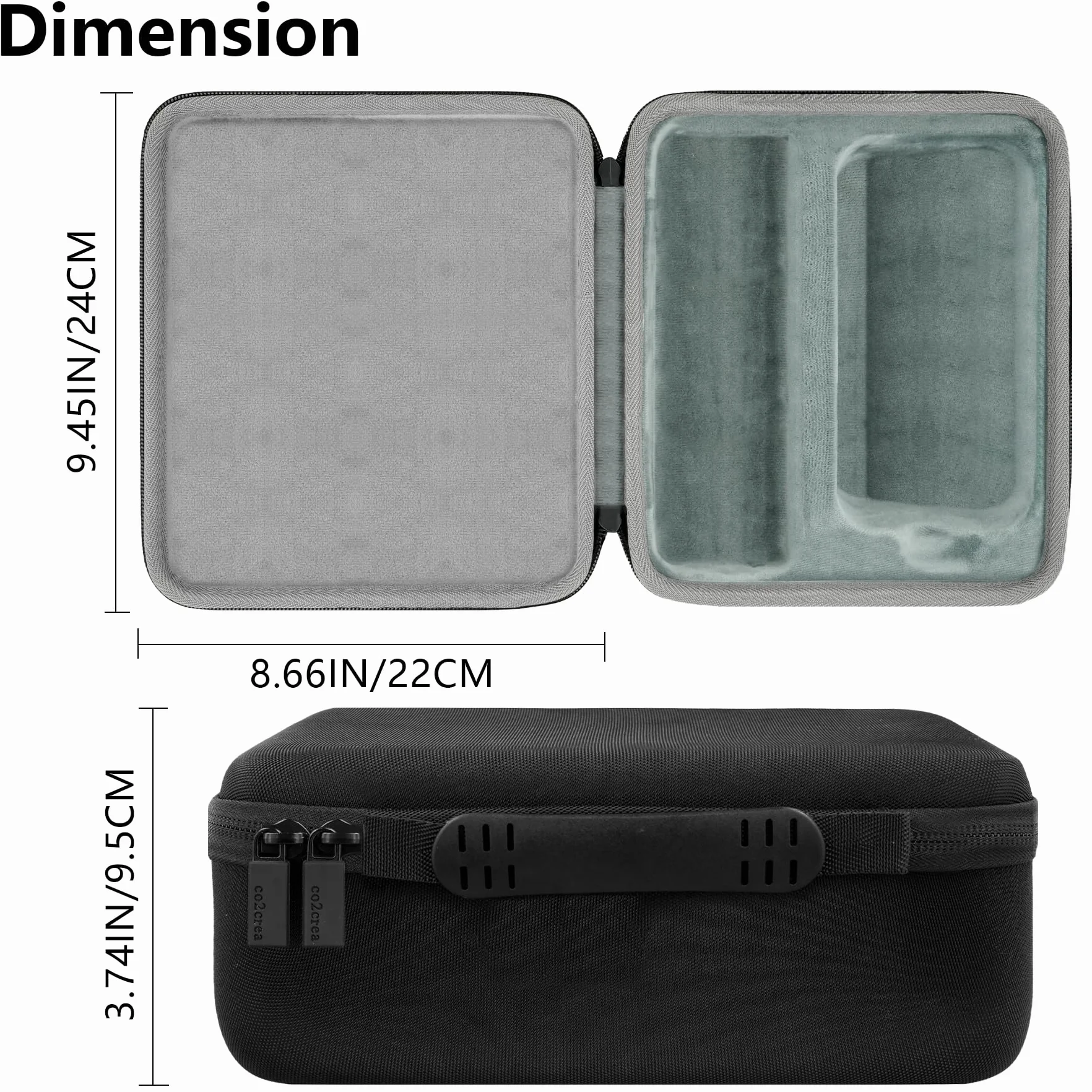 co2CREA Twarda torba do przechowywania etui podróżne do Omron X7 Smart/OMRON serii 10 BP7450 BP5350 BP5450 /M7 Intelli IT/M6 Comfort Home ciśnieniomierz ciśnienie krwi maszyna, Czarny, for Omron X7,