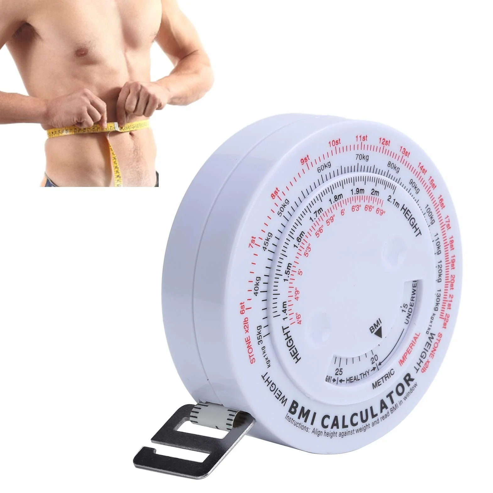 Miara BMI, dokładna skala Kalkulator utraty wagi Suwmiarka tkanki tłuszczowej 150 cm na uda