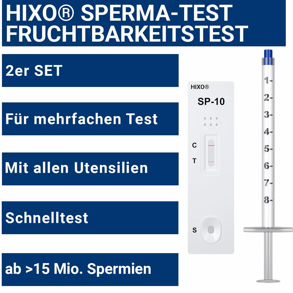 2 x test płodności dla mężczyzn – test nasienia w domu (stężenie plemników) – szybkie i dyskretne rezultaty w ciągu 5 minut – życzenia dziecka