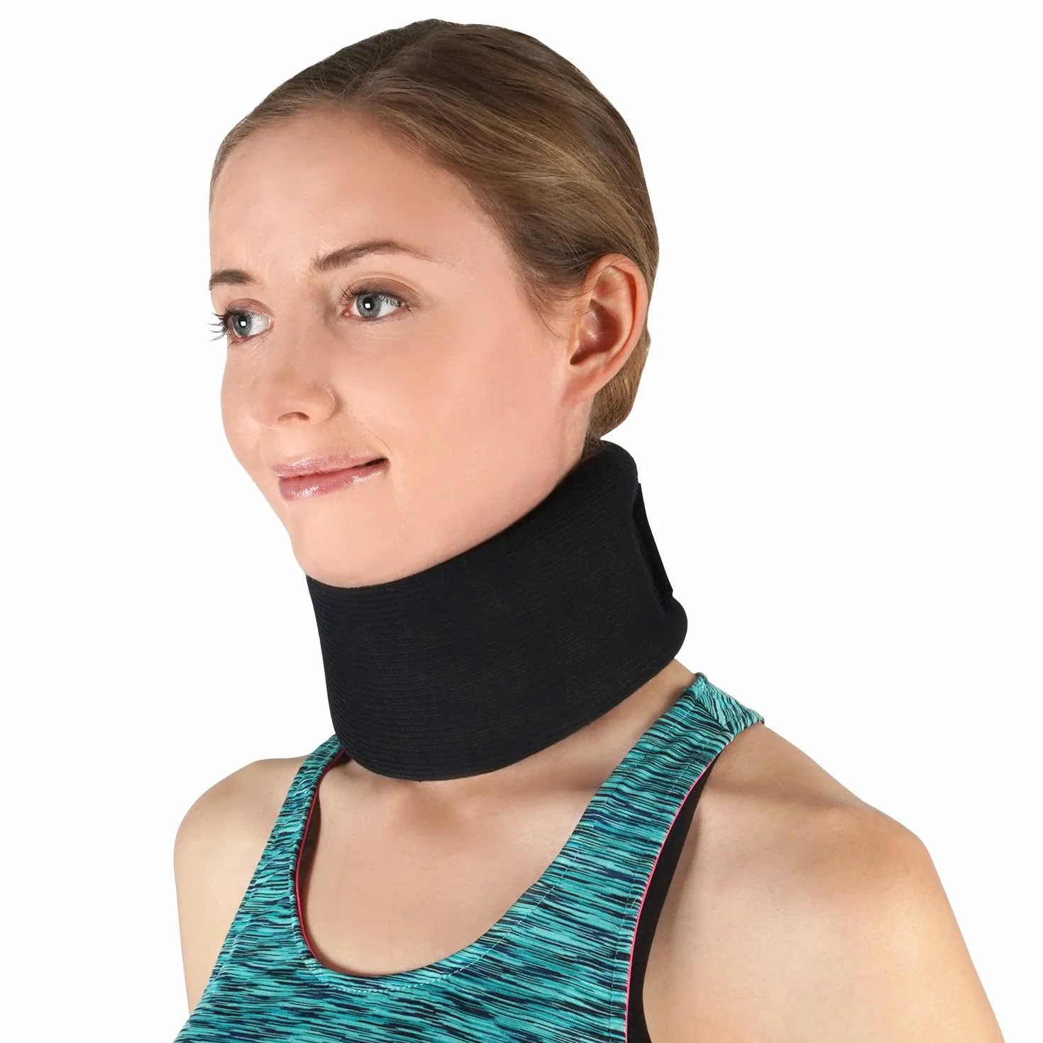 Soles Neck Brace Recovery kołnierz szyjki macicy | regulowany, pianka o wysokiej gęstości | miękka tkanina bawełniana | hipoalergiczny | Relieves Spine, Muscle, Joint Pressure - M/38-50 cm