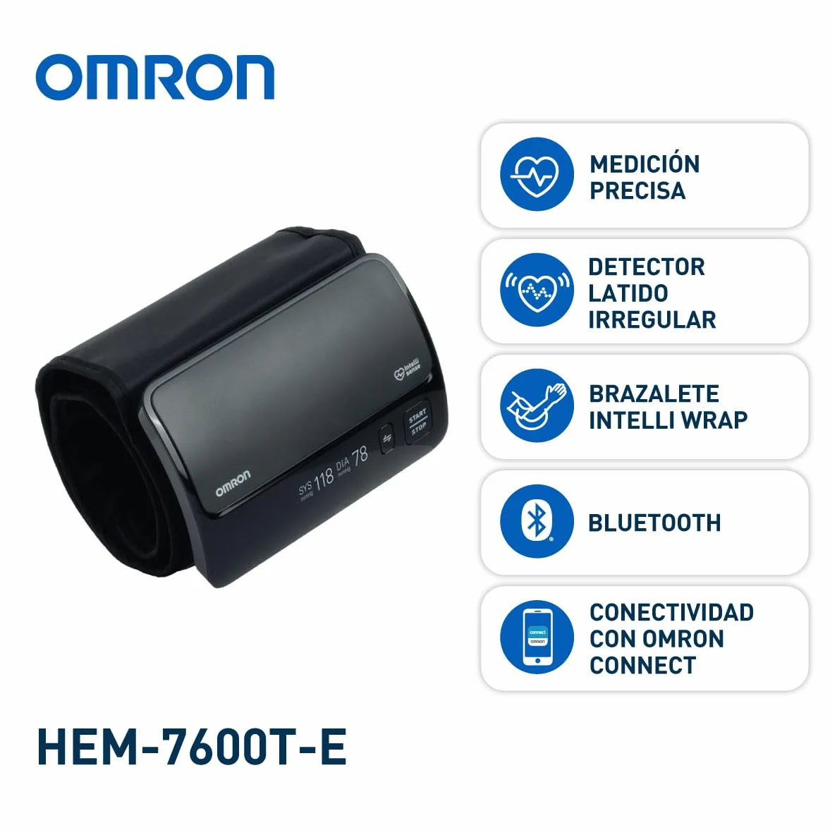 OMRON EVOLV Smart - Bezprzewodowy ciśnieniomierz naramienny z funkcją Bluetooth i bezpłatną aplikacją dla systemów iOS i Android
