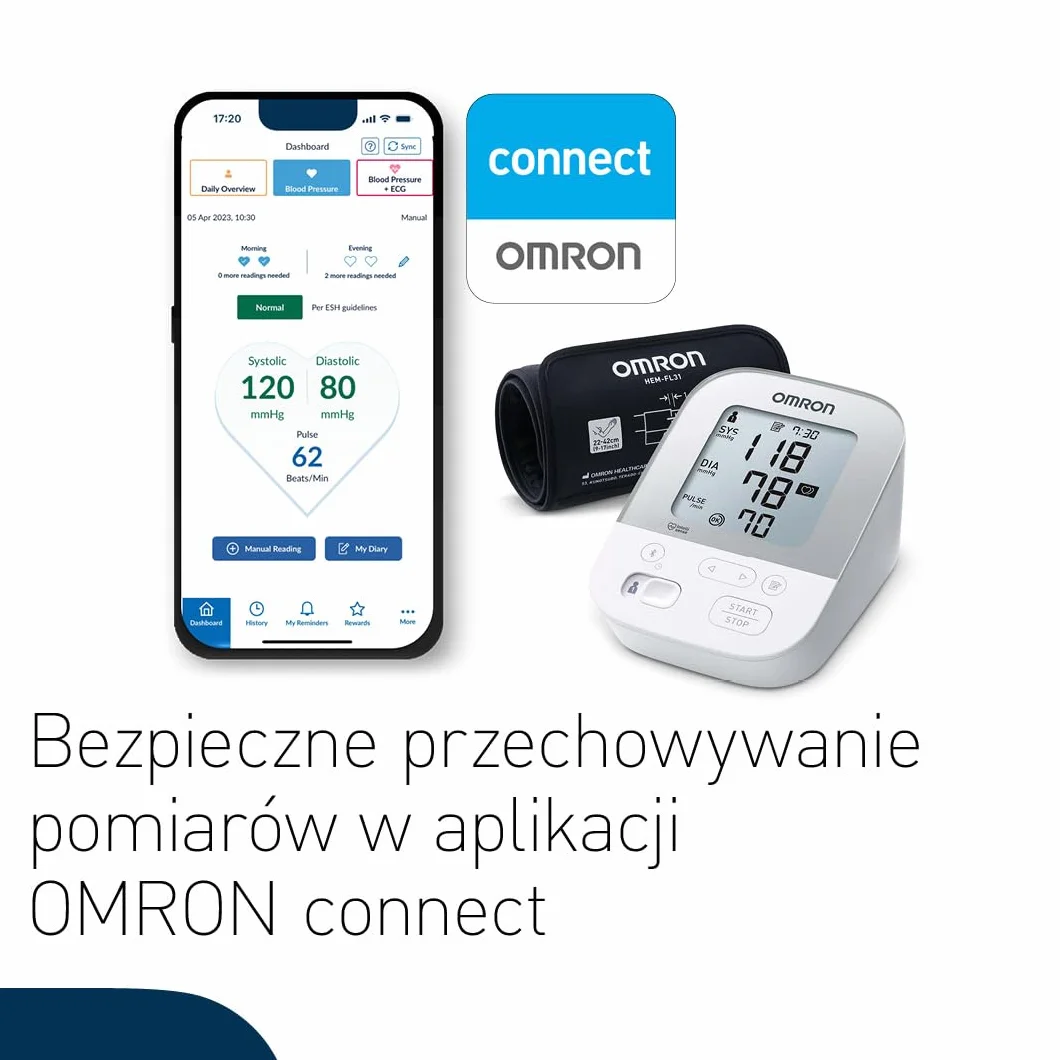 Omron X4 Smart - Ciśnieniomierz do monitorowania nadciśnienia