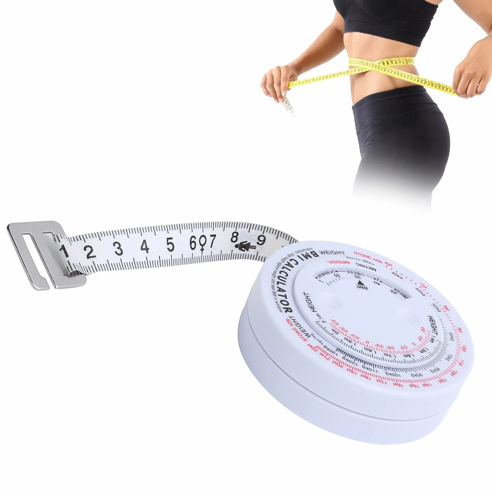 Miara BMI, dokładna skala Kalkulator utraty wagi Suwmiarka tkanki tłuszczowej 150 cm na uda