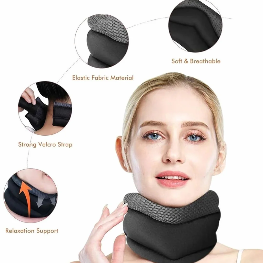 Miękki kołnierz szyjny, ludzka obroża przeciw chrapaniu, Vitavix Neck Support, kołnierz szyjny szyjny, łagodzi ból szyjki macicy i nacisk kręgosłupa