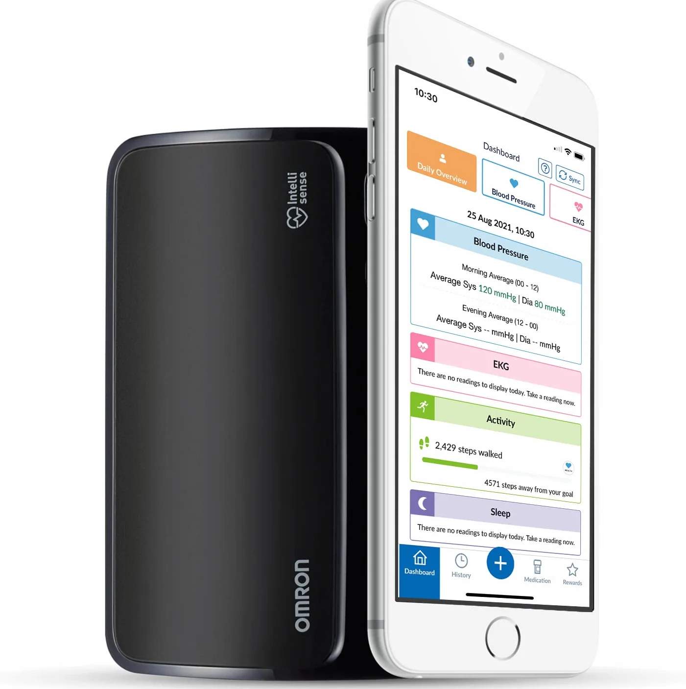 OMRON EVOLV Smart - Bezprzewodowy ciśnieniomierz naramienny z funkcją Bluetooth i bezpłatną aplikacją dla systemów iOS i Android - teraz 6 miesięcy OMRON Connect Premium za darmo