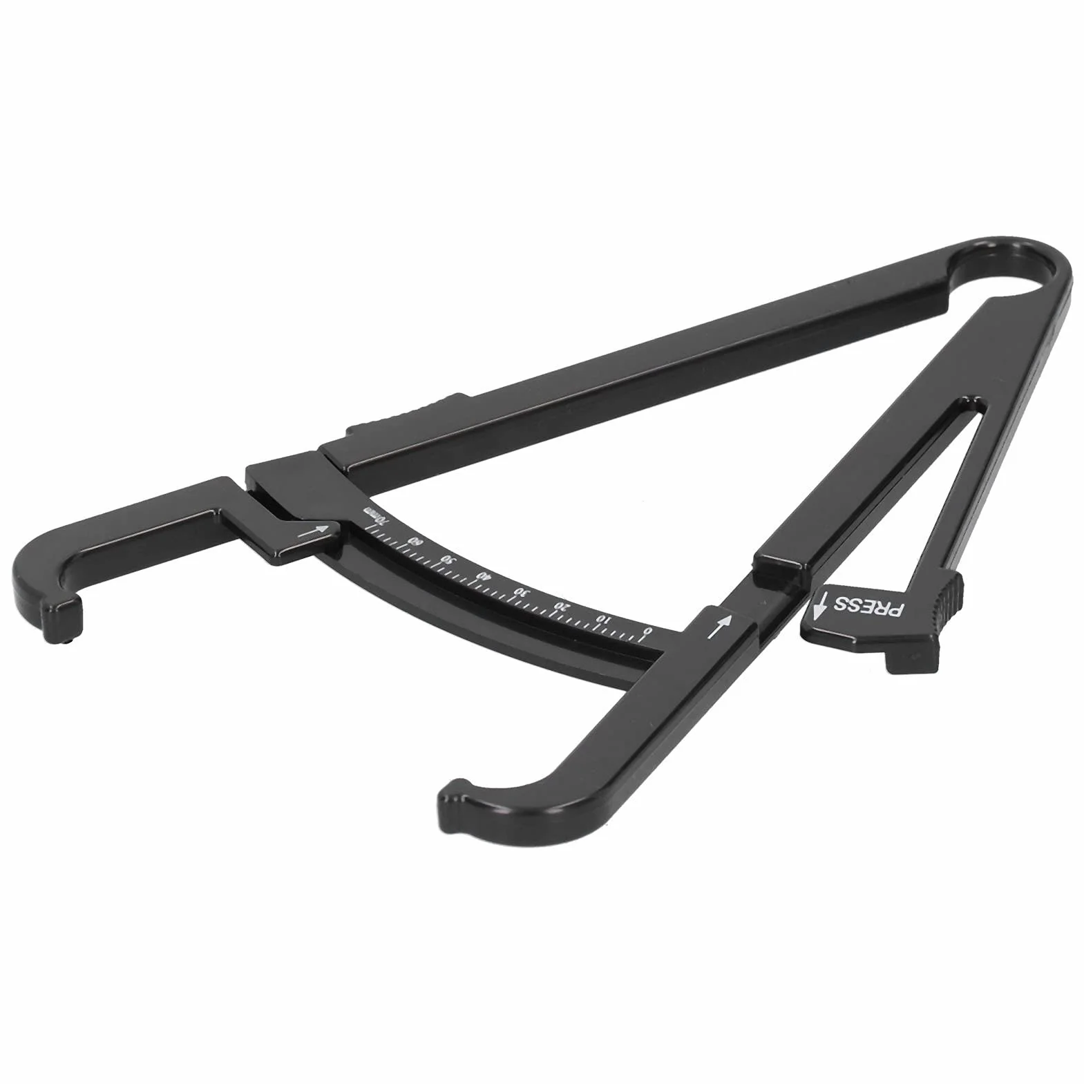 Skinfold Caliper, Fat Measurement Tool Body Fat Caliper, odporność na korozję, do pomiaru tkanki tłuszczowej (czarne centymetrowe siodełko tłuszczowe)