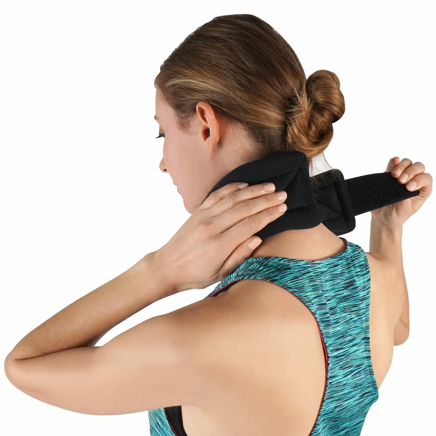 Soles Neck Brace Recovery kołnierz szyjki macicy | regulowany, pianka o wysokiej gęstości | miękka tkanina bawełniana | hipoalergiczny | Relieves Spine, Muscle, Joint Pressure - M/38-50 cm