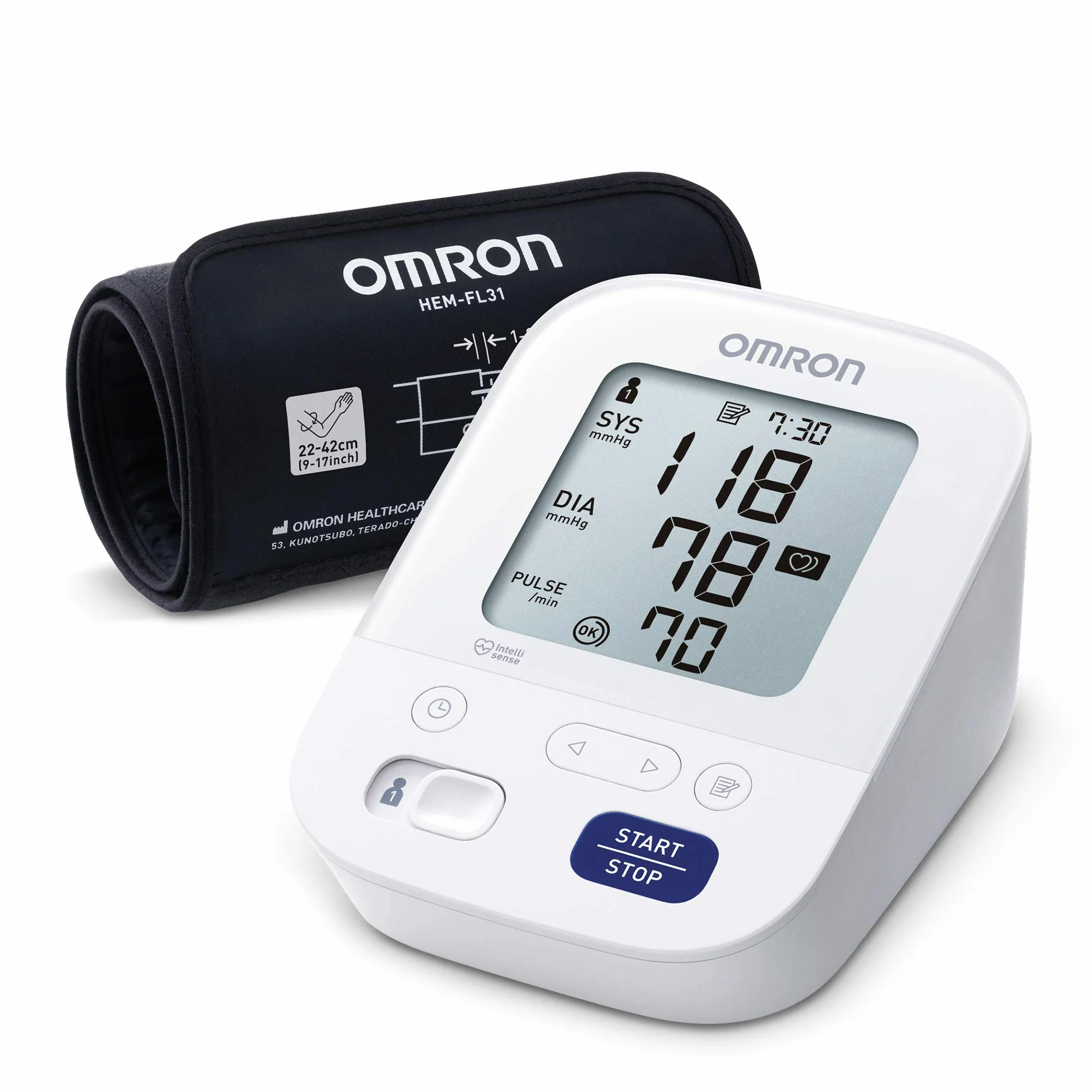 Omron X3 Comfort ciśnieniomierz – urządzenie do pomiaru ciśnienia krwi w domu – z mankietem Intelli Wrap do precyzyjnych pomiarów – "dobry" z Stiftung Warentest 09/2020
