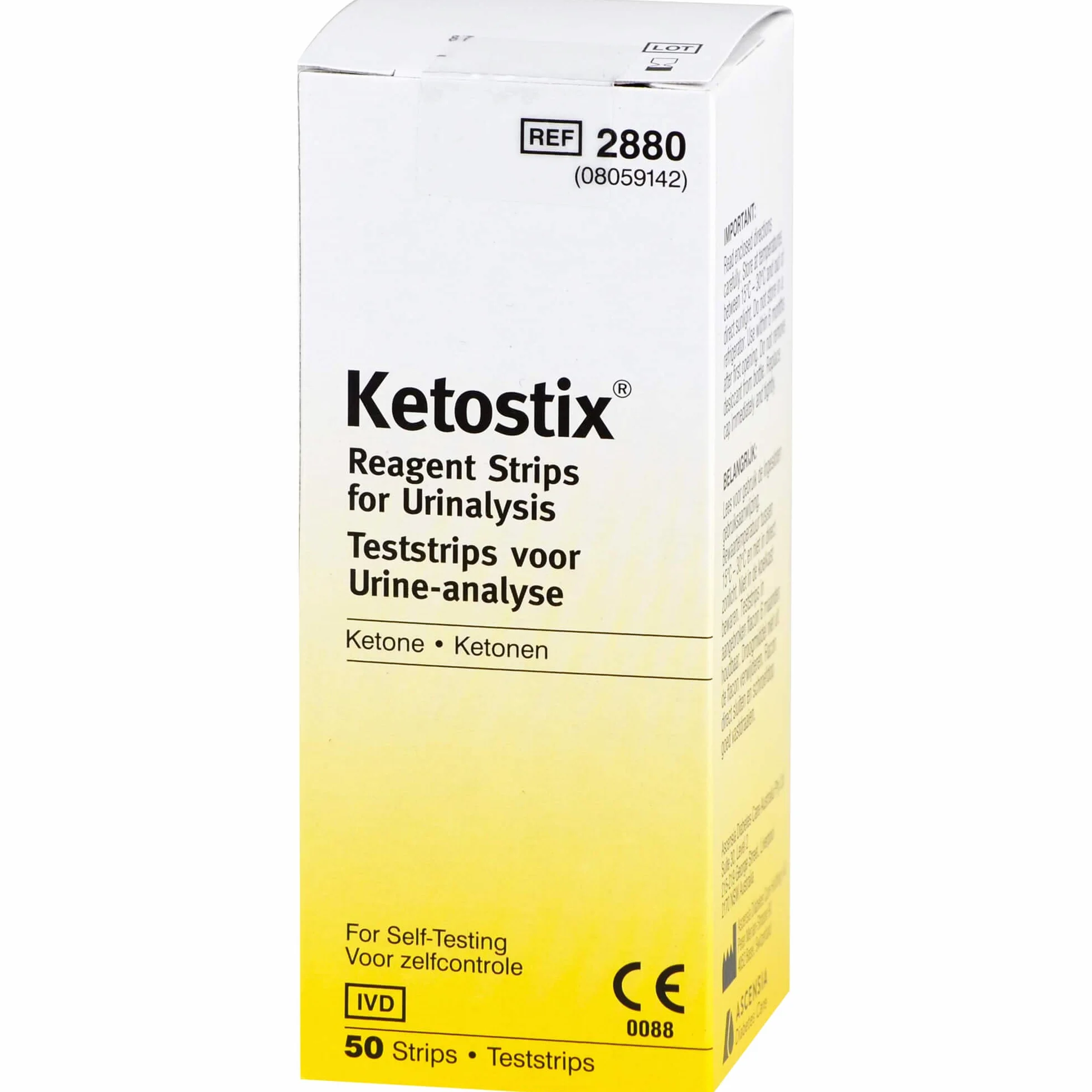 Bayer Ketostix® keto paski testowe do testowania moczu, cukier moczowy, ketoza, 50 sztuk
