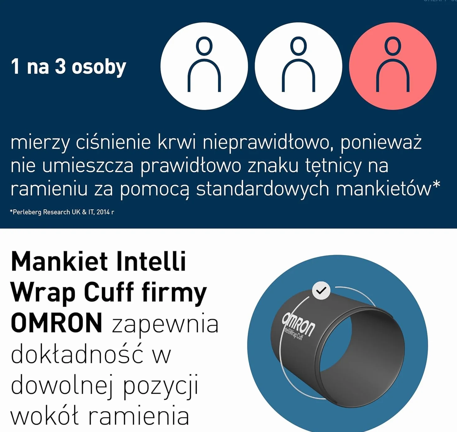 Ciśnieniomierz OMRON X7 Smart AFib | Wykrywanie migotania przedsionków przy każdej kontroli ciśnienia krwi w domu | Potwierdzone klinicznie, w tym ciąża i cukrzyca | Mankiet Intelli Wrap 22-42 cm