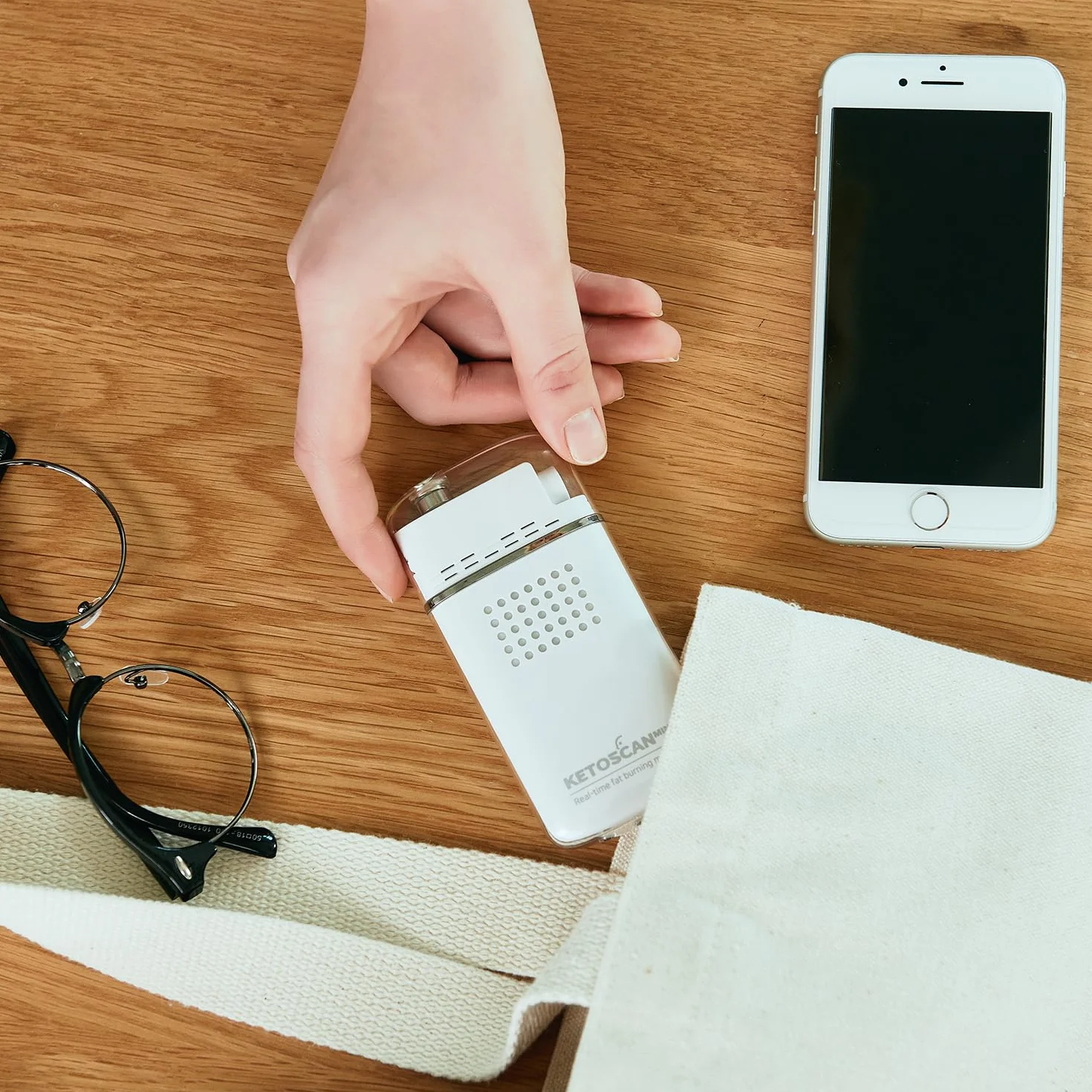ACE KetoScan mini test ketozy – precyzyjny pomiar ketonów w oddechu – miernik powietrza do diety ketonowej – z aplikacją na smartfon