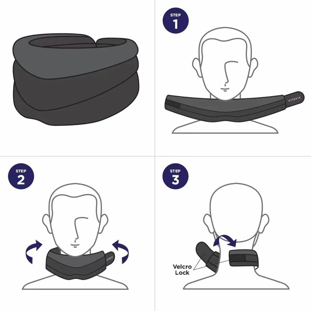Miękki kołnierz szyjny, ludzka obroża przeciw chrapaniu, Vitavix Neck Support, kołnierz szyjny szyjny, łagodzi ból szyjki macicy i nacisk kręgosłupa