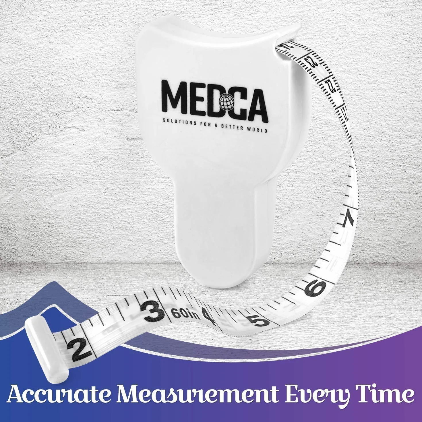 Body Tape Measure and Skinfold Caliper for Body Set - (Pack of 2) - Skin Fold Body Fat Analyzer and BMI Measurement Tool, White by MEDca