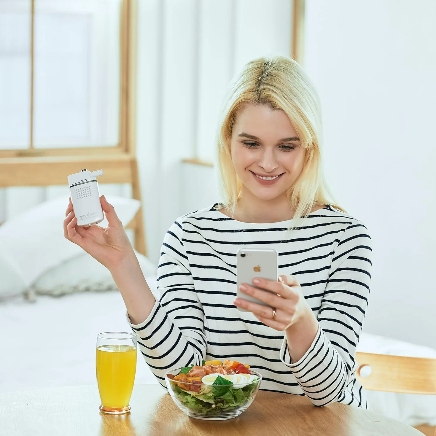 ACE KetoScan mini test ketozy – precyzyjny pomiar ketonów w oddechu – miernik powietrza do diety ketonowej – z aplikacją na smartfon