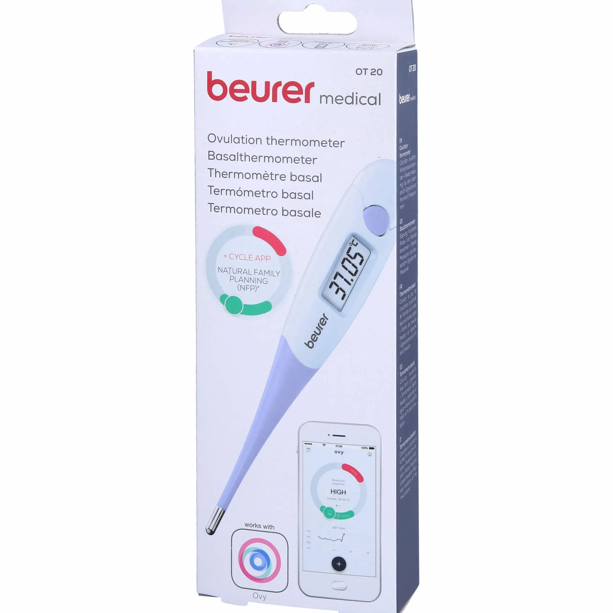 Beurer OT 20 termometr bazaltowy do monitorowania owulacji i naturalnego planowania ciąży