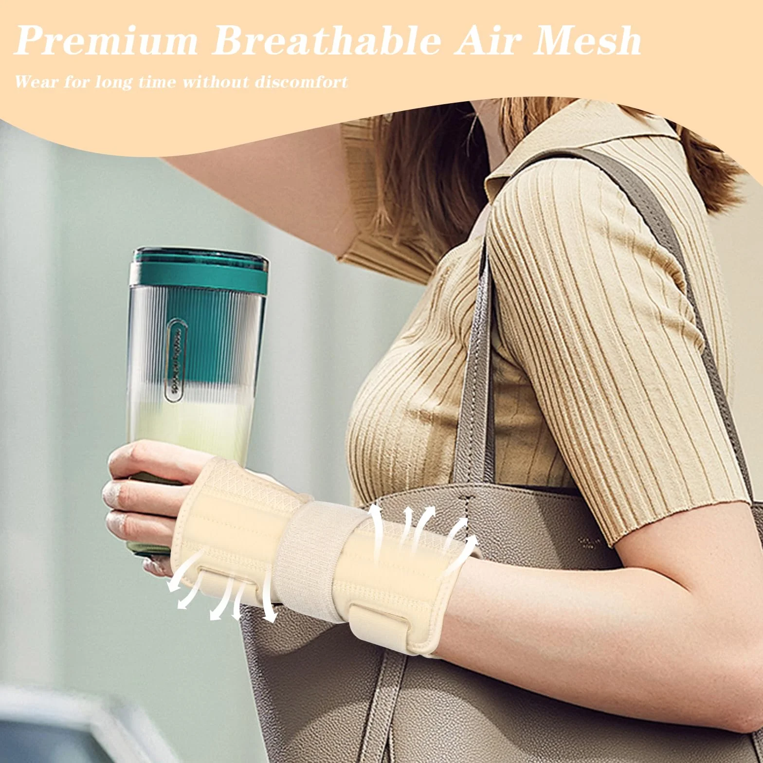 NuCamper Orteza nadgarstka, Szyna na Nadgarstek do Tunelu Nadgarstka, Lewa Lub Prawa Ręka na Rękę Mężczyzn i Kobiet, Opaska na Nadgarstek do Zapalenie Ścięgien Nadgarstka Skręcenia Łagodzi Ból Stawów