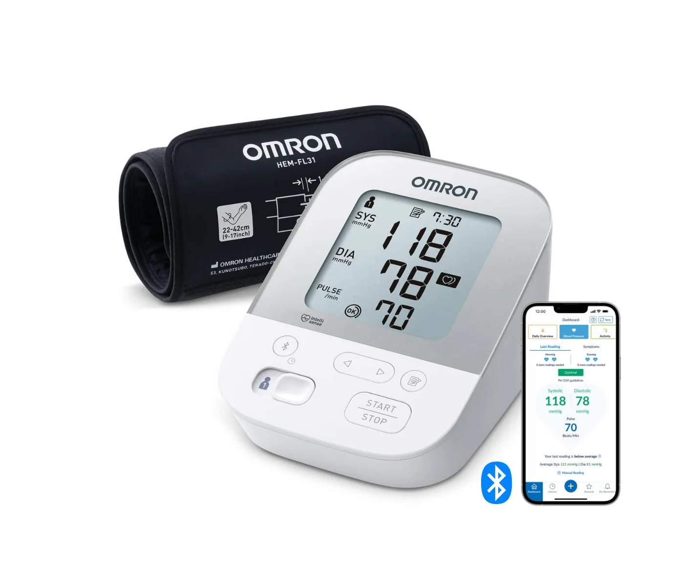 Omron X4 Smart - Ciśnieniomierz do monitorowania nadciśnienia