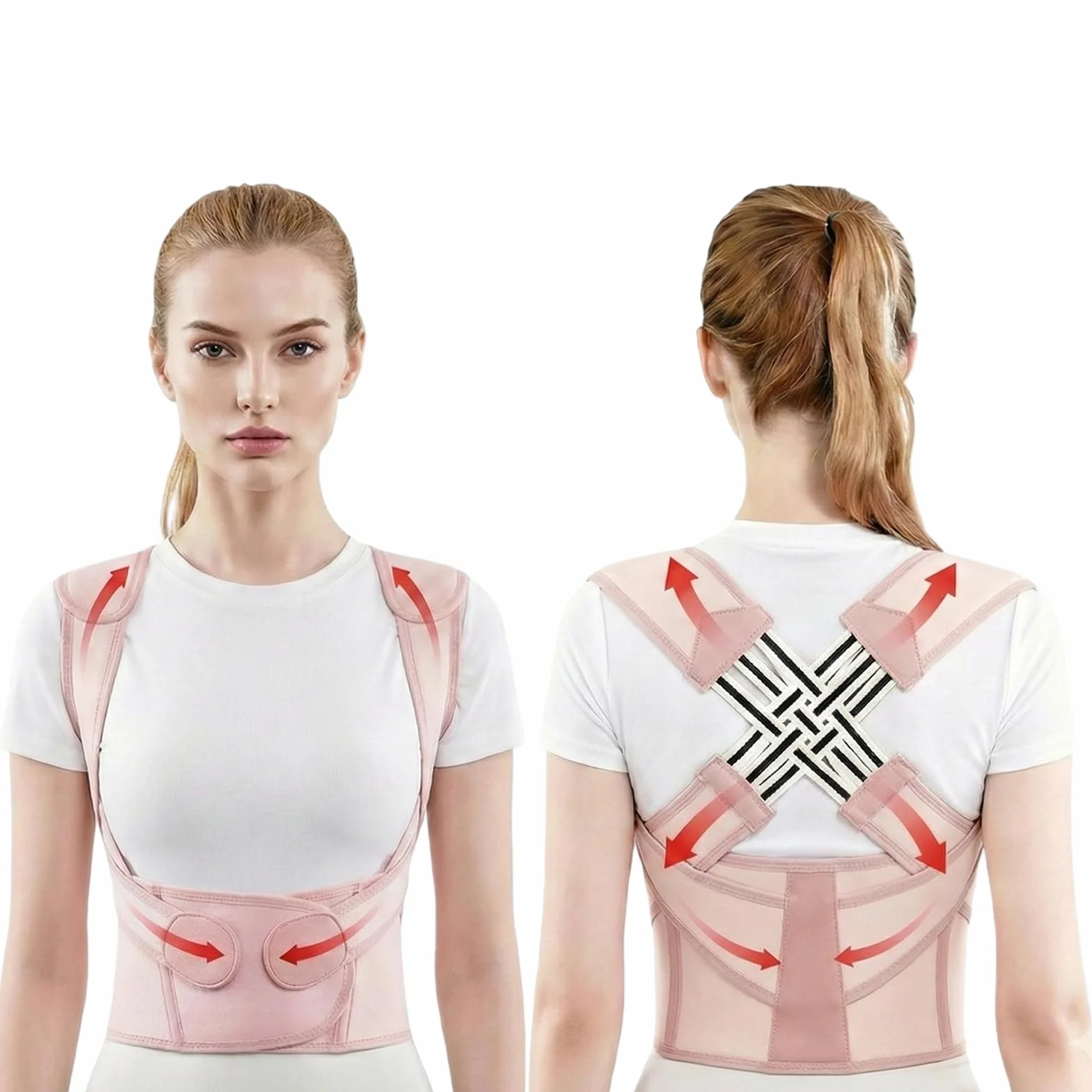 Korekta postawy pleców, regulowany pas podtrzymujący plecy dla kobiet, prostownik pleców do poprawy postawy, ulga w bólu pleców, szyi i ramion, rozmiar L