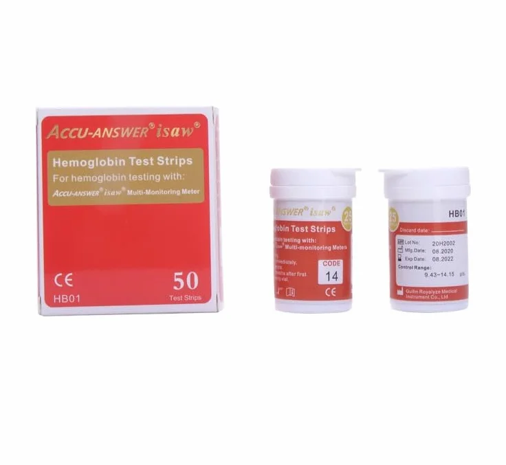 Medi-Supply Accu-Answer iSaw paski testowe do hemoglobiny, 50 pasków