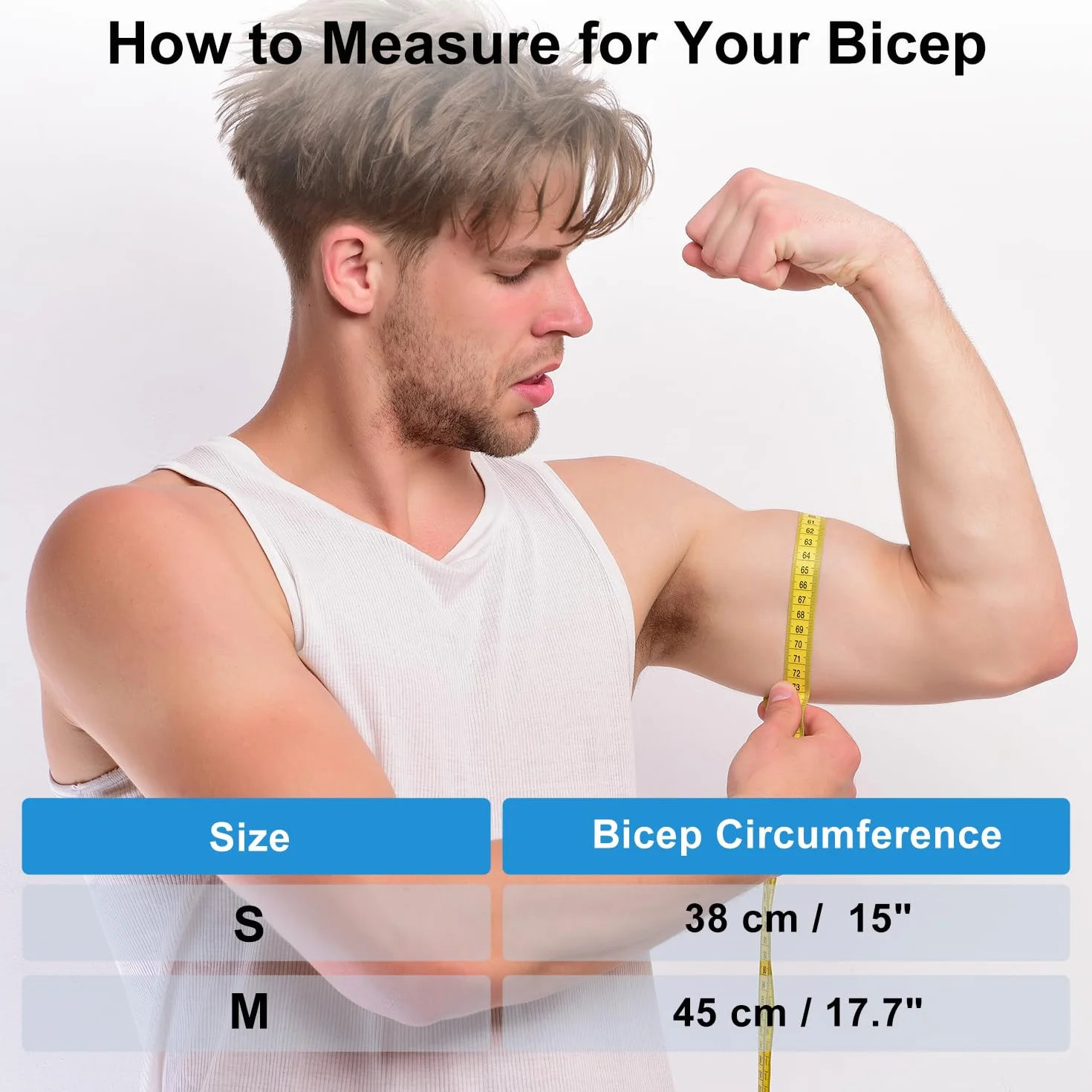 supregear Opaska na Tendinitis Bicepsa, Rękaw Kompresyjny na Wsparcie, Wygodna Opaska na Górną Część Ramienia do Tricepsa i Bicepsa w Celu Łagodzenia Bólu, Naciągnięć Mięśni i Zapalenia (Czarny, M)